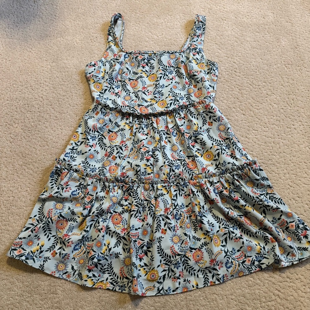 NWT BCBGeneration Sleeveless Floral Dress Tiered Lined 8